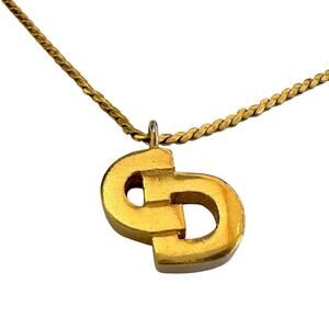 Chistian Dior Offset CD Initial Necklace